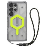 Husa Samsung Galaxy S25 Ultra UAG Pathfinder Clear MagSafe, Active Neon Lanyard