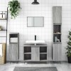 VidaXL Dulap pentru baie, gri sonoma, 80x33x60 cm, lemn compozit 831634