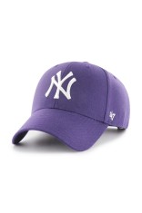 47 brand șapcă MLB New York Yankees culoarea violet, uni, B-MVPSP17WBP-PP
