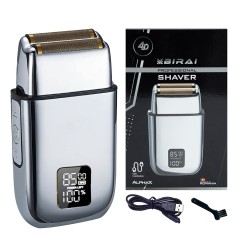 Aparat de Ras Electric Profesional 4D BIRAI&reg; AlphaX, Shaver 8500 RPM, Acumulator Reincarcabil, 3 Viteze Ajustabile, Waterproof, Display LCD, Afisaj LE