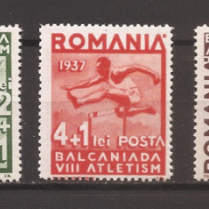 Romania 1937, LP 121 - A 8-a Balcaniada de Atletism - Bucuresti, MNH