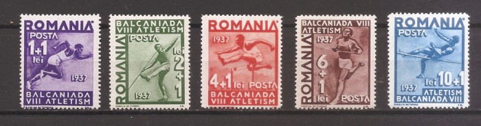 Romania 1937, LP 121 - A 8-a Balcaniada de Atletism - Bucuresti, MNH