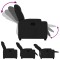 Fotoliu rabatabil, negru, material textil - 9