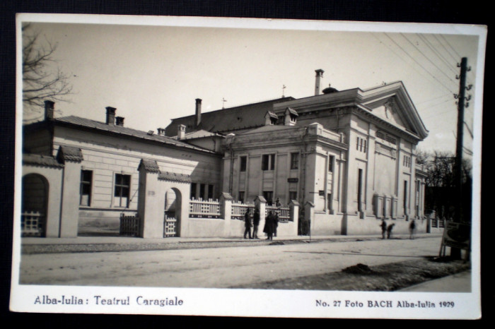 P.135 ALBA IULIA TEATRUL CARAGIALE FOTO BACH 1929