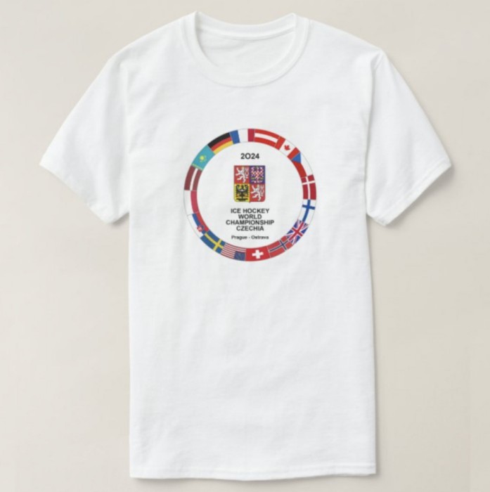 Echipa națională de hochei tricou de copii Ice Hockey World Championship Czechia MS 2024 White - Dětsk&eacute; L 10 - 130 - 140