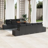 Gossi set de canapele pentru gradina cu perne din ratan negru
