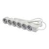 Prelungitor 6 prize Legrand 694565, 3 m, 3680 W, 3 x 1.5 mmp, contact de protectie, protectie copii