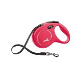 Lesa retractabila caini Kerbl Flexi Classic Banda M, 5m, max 25kg, rosu