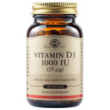 Vitamina D3 1000UI, 100 capsule, Solgar