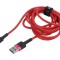 Cablu USB 2.0 A la C 2m roșu 2A High Speed