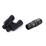 Pachet Binoclu Panda 20x50 WA, husa cu snur, laveta, capace protectie oculare + Monoclu Telescop 16x52 Dual Focus Zoom Lentile Optice