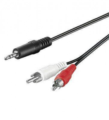 Cablu Jack 3.5 mm stereo la 2x RCA 1.5m cupru Goobay foto