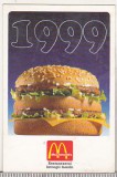 bnk cld Calendar de buzunar 1999 - McDonalds