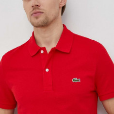 Lacoste polo de bumbac culoarea roșu, uni PH4012-001