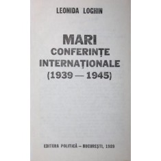 MARI CONFERINTE INTERNATIONALE 1939 1945