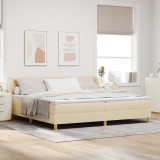 VidaXL Pat cu arcuri și saltea crem 90x200 cm Crem 200 x 200 cm