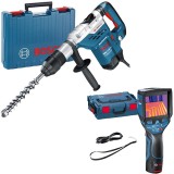 Bosch GTC 400 C + GBH 5-40 DCE - Termodetector - m -10/+400 grade C alimentare duala valiza speciala + Rotopercutor SDS-Max 1150 W 8.8 J valiza plasti