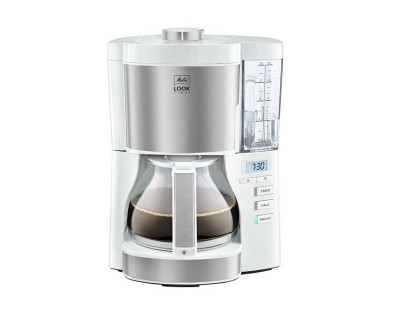 Aparat de cafea Melitta Look Timer 1025-07, 10 cesti, Alb foto