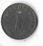 Moneda 1 reichspfennig 1945 F - Germania, cotatii ridicate!, Europa, Zinc