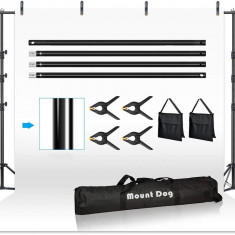 2M x 3M/8.5ft x 10ft Kit de suport pentru fundal foto Sistem de suport pentru fu