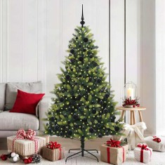 vidaXL Brad de Crăciun artificial cu ramuri articulare 300 LEDs 180 cm 3395992