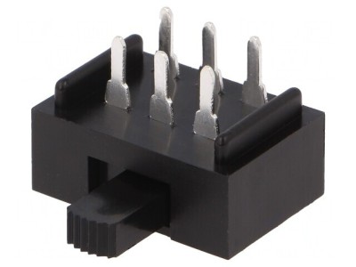 Comutator Glisant DPDT ON-ON 2A/250VAC 4A/28VDC THT foto