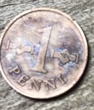 MNDSTR053 Finlanda (curatata) 1 penni 1966, Europa