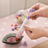 Pos de patiserie din silicon cu 4 v&acirc;rfuri, 15 cm, mov și alb, CMCLASS