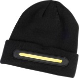 Čiapka Strend Pro beanie, 40x LED, čierna, akrylov&eacute; vl&aacute;kna, 750 mAh bat&eacute;ria