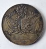 Placheta Rusia Imperiala / Tarista - Medalia 50 ani a Societatii Ruse de Navigatie si Comert 1857- 1907 . Diametru foarte mare : 69 mm . Rara !