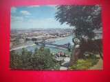 HOPCT 22614 VEDERE DE PE GELLERT -BUDAPESTA -UNGARIA -NECIRCULATA