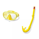 Cumpara ieftin Set inot copii masca + tub respiratie galben