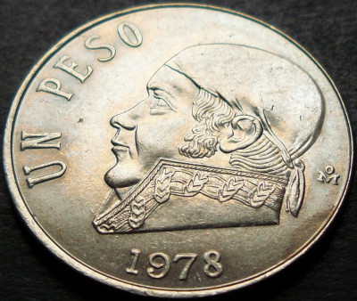 Moneda exotica 1 PESO - MEXIC, anul 1978 * cod 627 = UNC foto