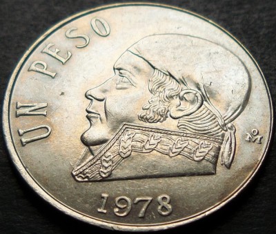 Moneda exotica 1 PESO - MEXIC, anul 1978 * cod 627 = UNC foto