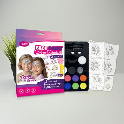 Set de vopsea pentru fata printesa Dream - 6 sabloane Tytoo Best CarHome foto