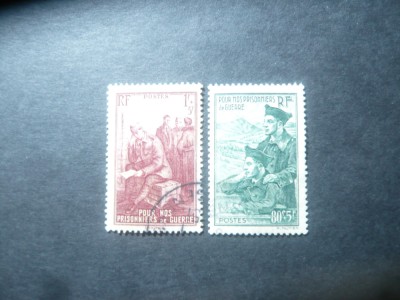 Serie Franta 1941 - Pentru Prizonierii de Razboi , 2 valori stampilate foto