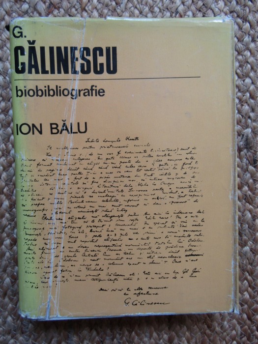 Ion Balu - G. Calinescu - Biobibliografie (editia 1975)