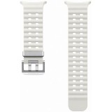 Curea smartwatch Samsung Marine Band pentru Galaxy Watch Ultra, White Sand