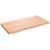 Blat de masa maro 80x40x(2-4) cm, lemn masiv stejar tratat