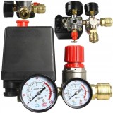 Cumpara ieftin ⚙️ Presostat compresor aer cu 2 căi, cuple rapide și supapă cu reglaj al presiunii de iesire 220V 15A &ndash; XM806873