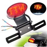 Stop Spate LED ATV Moto SCUTER Enduro CU Suport Numar &Icirc;nmatriculare, Stil Retro, Universal pentru Harley, Honda, Suzuki, Chopper &ndash; Model 1 Harley -