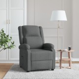 vidaXL Fotoliu rabatabil, gri &icirc;nchis, material textil