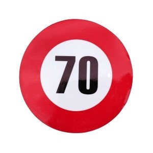 Autocolant Reflectorizant Limită Viteză 70 km/h &amp;ndash; &amp;Oslash;12 cm foto