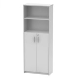 Cumpara ieftin Biblioteca mdf alb Johan 72.5x33.8x186 cm