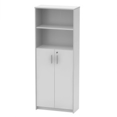 Biblioteca mdf alb Johan 72.5x33.8x186 cm