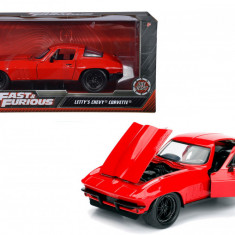 MASINUTA METALICA FAST AND FURIOUS 1966 CHEVY CORVETTE SCARA 1 LA 24 SuperHeroes ToysZone