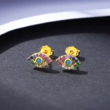 Cercei Din Argint Multicolor Model Ochi cod ARG381J, Argintboutique