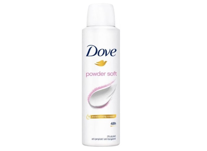 Antiperspirant Dove Powder Soft, 150 ml, pudrat, cu formula hidratanta