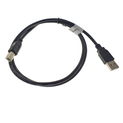 Cablu USB 2.0 pentru imprimanta, Lanberg 42866, lungime 100 cm, USB-A tata la USB-B tata, negru foto