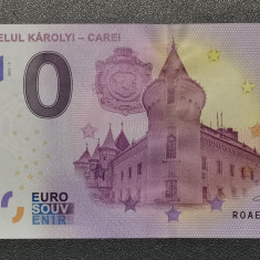 România Bancnotă suvenir 0 Euro Cetatea Carei cu plic și vedere